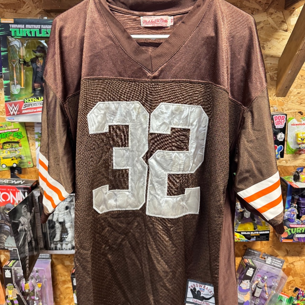 Vintage Mitchell & Ness NFL Cleveland Browns Jim Brown Jersey sz 52 XL